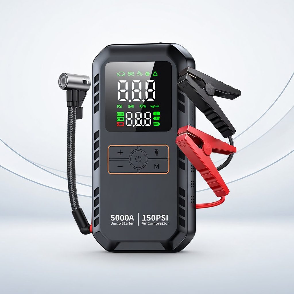 5000A Jump Starter with Compressor