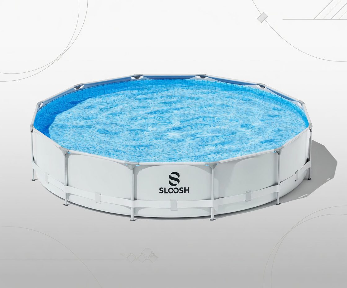 JOYFY 12ft Round Pool with Pump