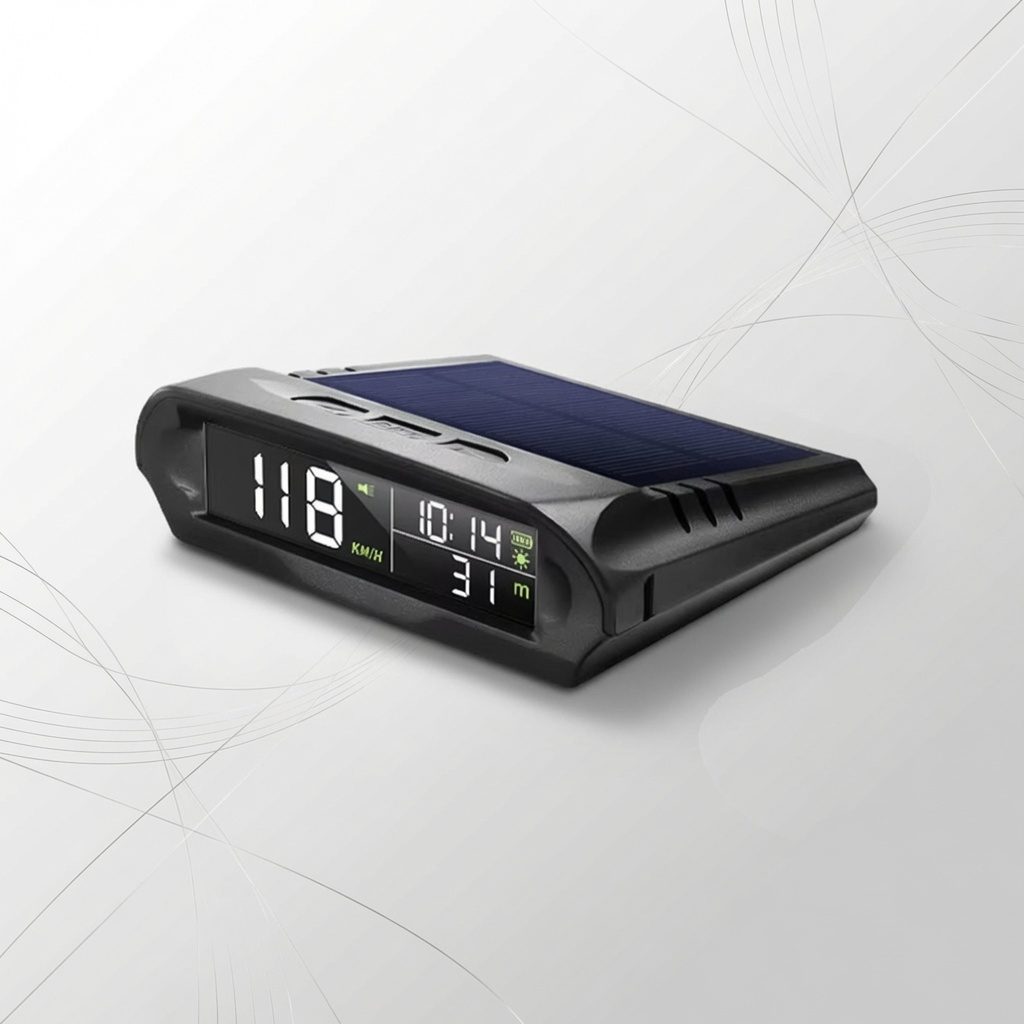 Solar Powered GPS Car HUD Speedometer
