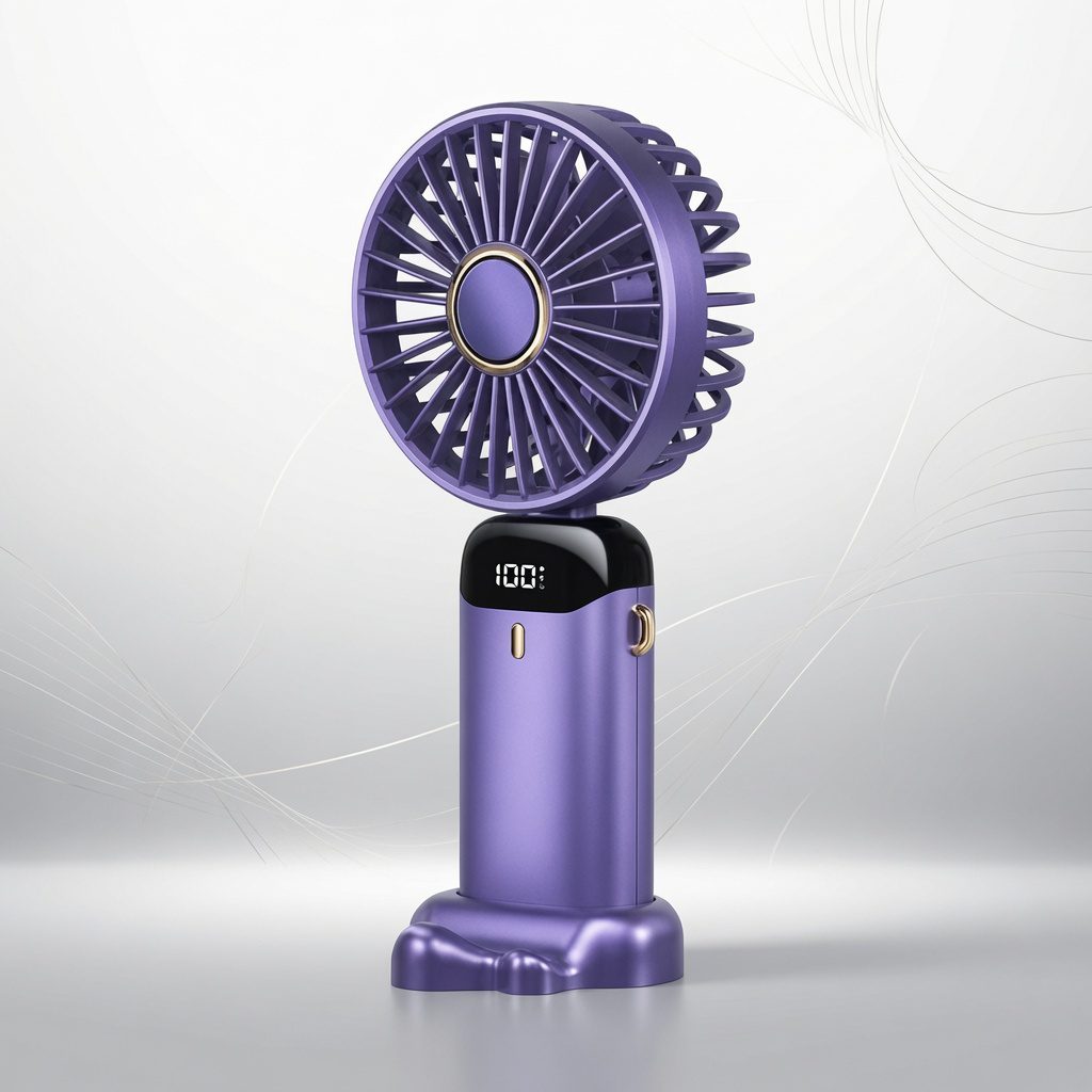 TP01 5-Speed Foldable Handheld Fan with LED Display