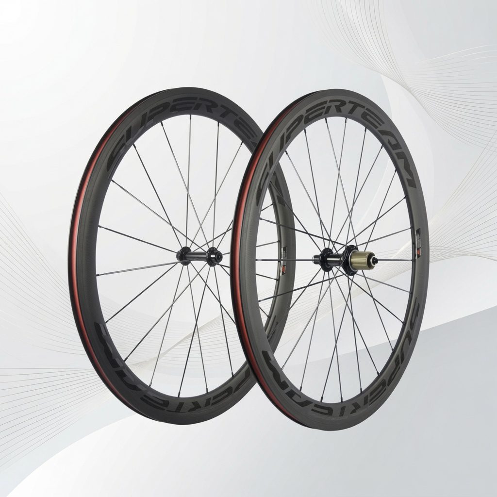 SUPERTEAM 50mm Carbon Road Wheelset