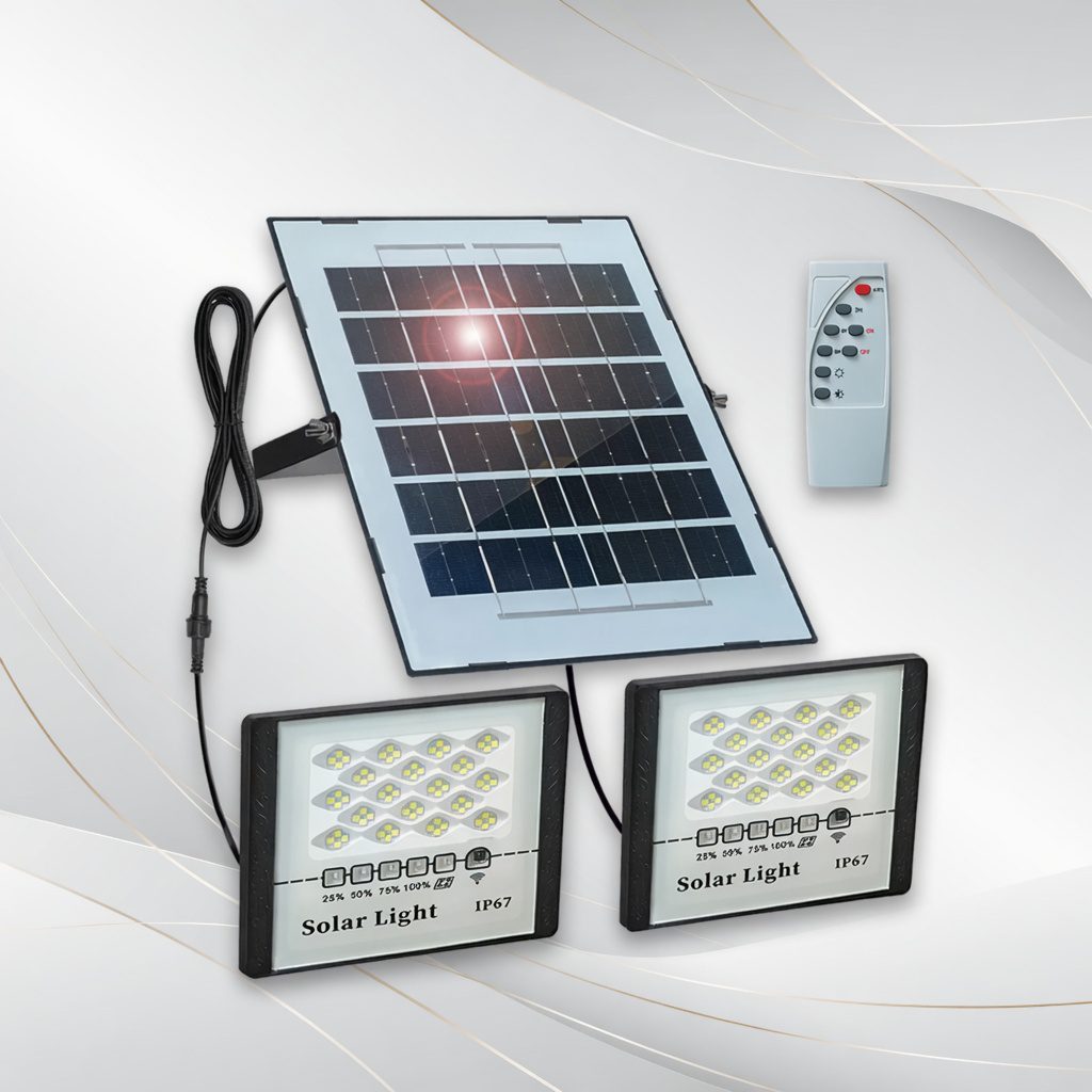 High-Power Split Solar Flood Light with 5M Cable
