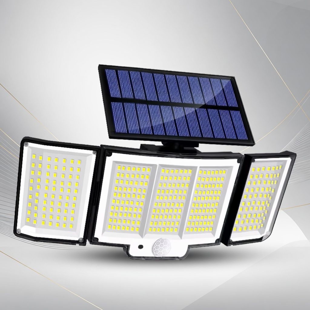 Newstyle 328/348 LED 3-Head Solar Motion Sensor Wall Light