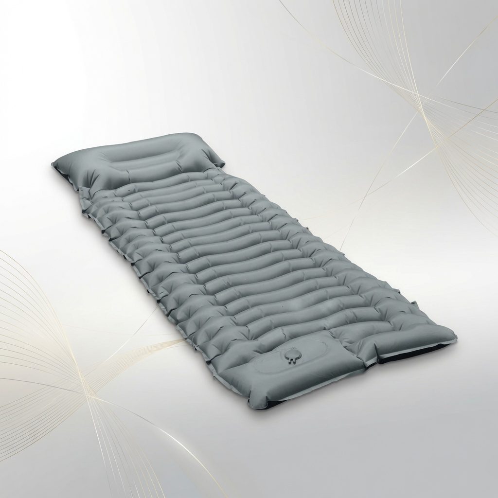 Ergonomic Inflatable Camping Pillow with Built-in Pump